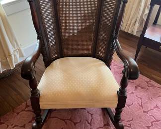 Antique Cane Back Rocking Chair