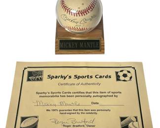 Signed Mickey Mantle Baseball