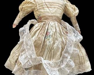 Vintage Porcelain Doll in Dress