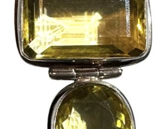 Golden Citrine Sterling Pendant