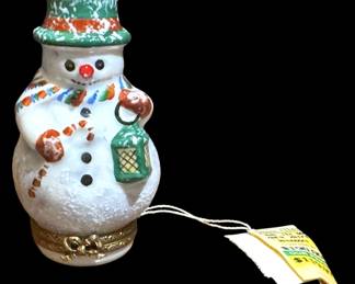 Limoges Snowman Figurine