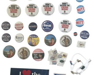 Political Campaign Buttons, Pins and More