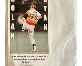 Astros Nolan Ryan Commemorative Pin