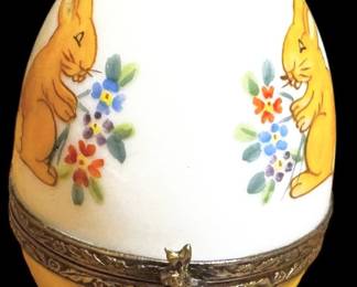 Limoges Bunny Trinket