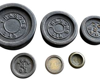 Antique Scale TH Sons Weights