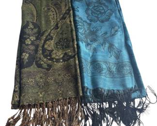 Pair of Silk Pashmina Scarves