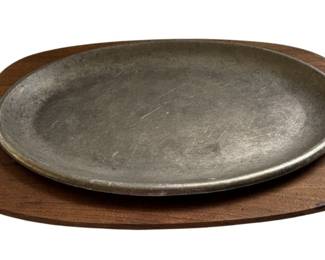 Vintage Teak Aluminum Gladmarr Platter