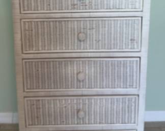 White Wicker Dresser