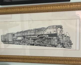 Print of a Union Pacific Big Boy steam locomotive
