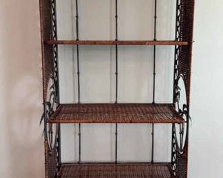 Large Wicker Palm Tree Book Shelf