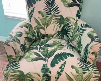 Lot Of 2 Palm Tree Tropical Arm Chairs