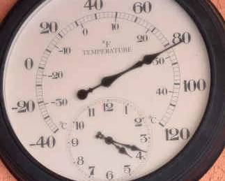 Outdoor Thermometer And Clock
