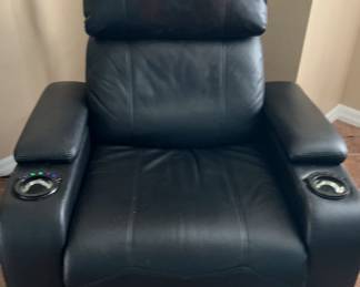 Black Leather Recliner Black leather recliner