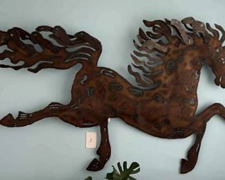 HUGE Metal Horse One Of A Kind Item