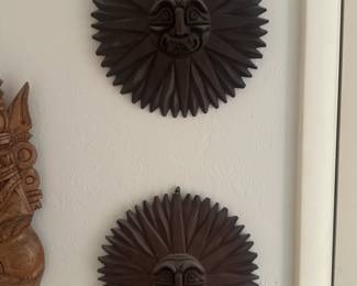 Decorative wooden masks - wall art