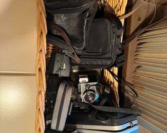 Collection of old cameras