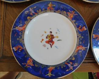 LENOX SIMCHAH MUSICIAN PLATES SET OF 8