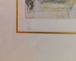 Chagall "Saloman Sur Son Trone" Bible Series Etching Plate 81 Signed & Numbered 77/100
