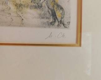 Chagall "Saloman Sur Son Trone" Bible Series Etching Plate 81 Signed & Numbered 77/100