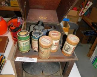 Edison Cylinder Phonograph With Wax Records