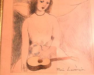Marie Laurencin, French 1885-1956 etching/aquatint 1946