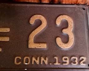 Old car tag