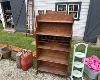 Antique secretary shelving