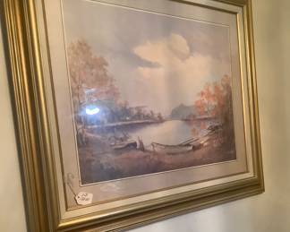 Beautiful picture with beautiful scenery and colors. Price is: 120.00. Measures: 35” wide x 2 8 1/2” tall.