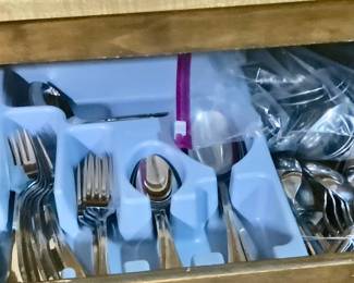 Stainless tableware.