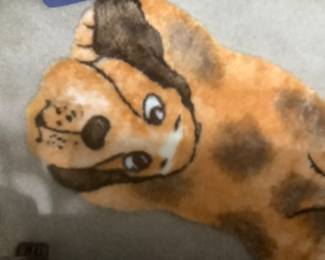 A cute dog rug.