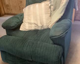 Electric recliner measures: 38 1/2” x 18” tall from floor. Price is: 120.00