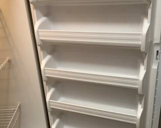 Freezer. Measures 28” width, 29” depth, 60” tall.