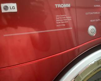The LG washer and dryer are front loaders and a beautiful red. They both measure: 27” wide, 27” depth, 52 1/2” tall with pedestal. The price for both are: 2,336.00 with pedestals. Both work great.