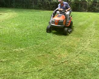 He said it worked so good, he didn’t want to get off. Sure does cut good. Has a new battery in it.
