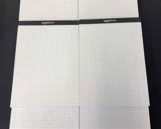 6 Pads of Amazon Basics Graph Paper