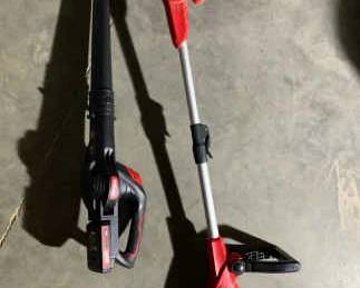 Hyper Tough 20V Leafblower, Weedeater, And Battery 