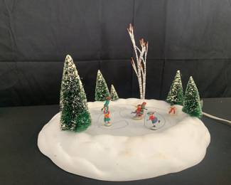 Dept 56 Village Animated Skating Pond