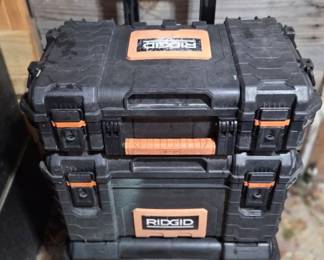  09 Ridgid 3Piece Rolling Tool Box Set