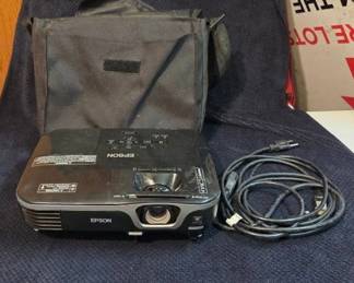 Epson WXGA 3 LCD Projector W Remote And Carrying Case
