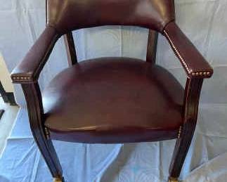 Well Loved Maroon Armchair
