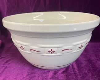 Longaberger Pottery Woven Traditions Red 11 1 2 Bowl 