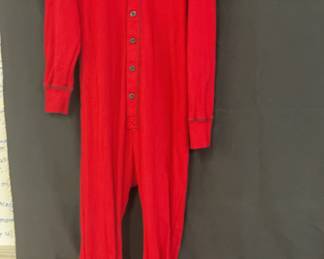 Red Lazy Long Brand Size M Long Johns