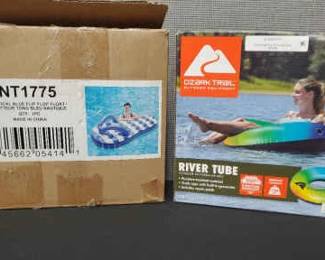 Ozark Trail River Tube And Nautical Blue Flip Flop Float