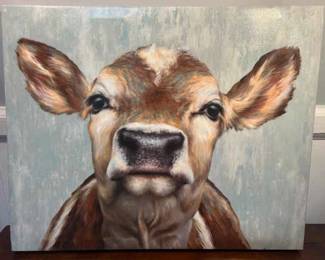 Cute Cow On Canvas
