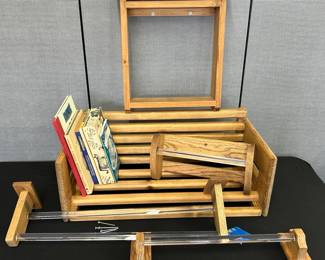 Wooden Handcrafted Book Rack, Towel Bars And Shelving