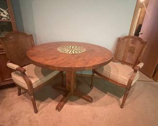 Dining Table with Caned Chairs