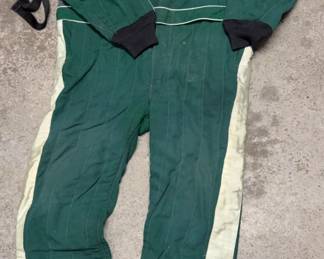 Green vintage racing suit