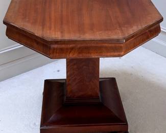 Wood Entry Hall Pedestal Table