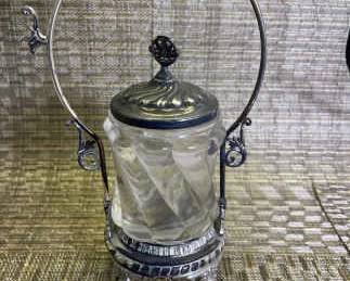 Victorian Silverplate Pickle Castor