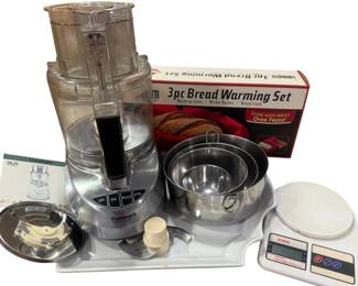 Cuisinart Custom Prep 11, Bread Warming Set Scale, Mixing Bowls Platter